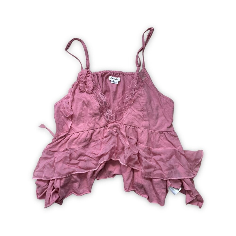 Kimchi Blue UO Pink Ruffle Lace Trim Cami Tank Top Women’s Size XS